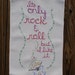 Only Rock & Roll, embroidered art, mick jagger, keith richards, rolling stones, ooak, wall decor, bohemian, rock n roll