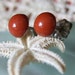 Red Jasper 6mm Stud Earrings Earings Titanium Posts and Clutches Hypo Allergenic Made in Newfoundland Rusty Red
