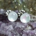 Mother of Pearl Stud Earrings Earings Titanium Post and Clutch 6mm Round Handcrafted Opalescent Shell Hypo Allergenic