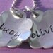 Two Flowers pendant - - - personalized hand stamped jewelry