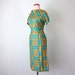 SALE 60s dress / mid century cotton print fitted (xs - s)
