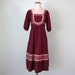 SALE maroon calico dress (xs - s)