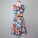 60s dress / bold cotton floral sundress (l - xl)