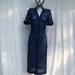 40% off Sale Sheer Navy Lace Day Dress 40s 50s Size Small HOPE REED