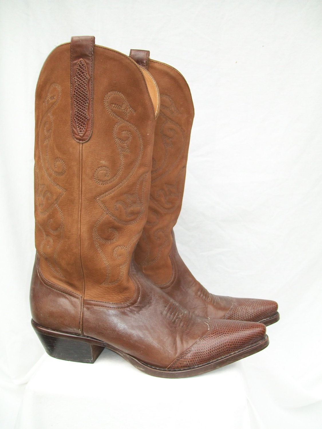 plain brown womens cowboy boots