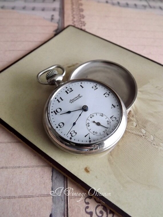 Antique Ingersoll Pocket Watch by avintageobsession on etsy