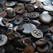 8 ounces of Vintage Smokey Mother of Pearl Buttons