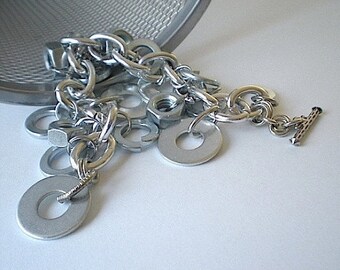 A few good nuts - industrial hardware bracelet