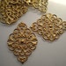 6 fancy brass filigrees