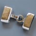 1 silver jewelry hook and eye CLASP end bead cap. Large and hefty.