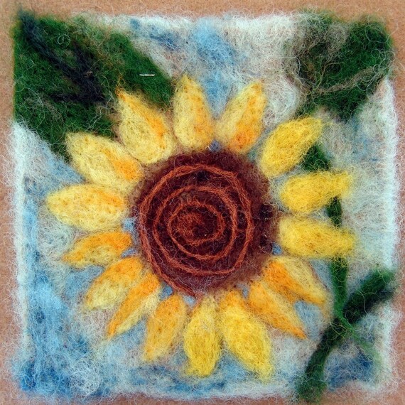 Download 026 Sunflower Thyme Tile Needle Felting Pattern