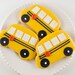 School Bus Decorated Sugar Cookies - 12 Favors