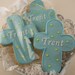 Cross Cookies, Communion, Baptism (12 Personalized Favors, Gift Bagged and Bowed)