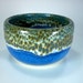 Cereal Bowl, Handmade Stoneware, Cobalt Blue, Brown and White Glaze