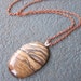 Picture Sandstone Pendant on Long Copper Chain
