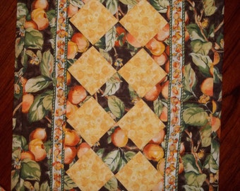 Peachy Quilted Table Runner