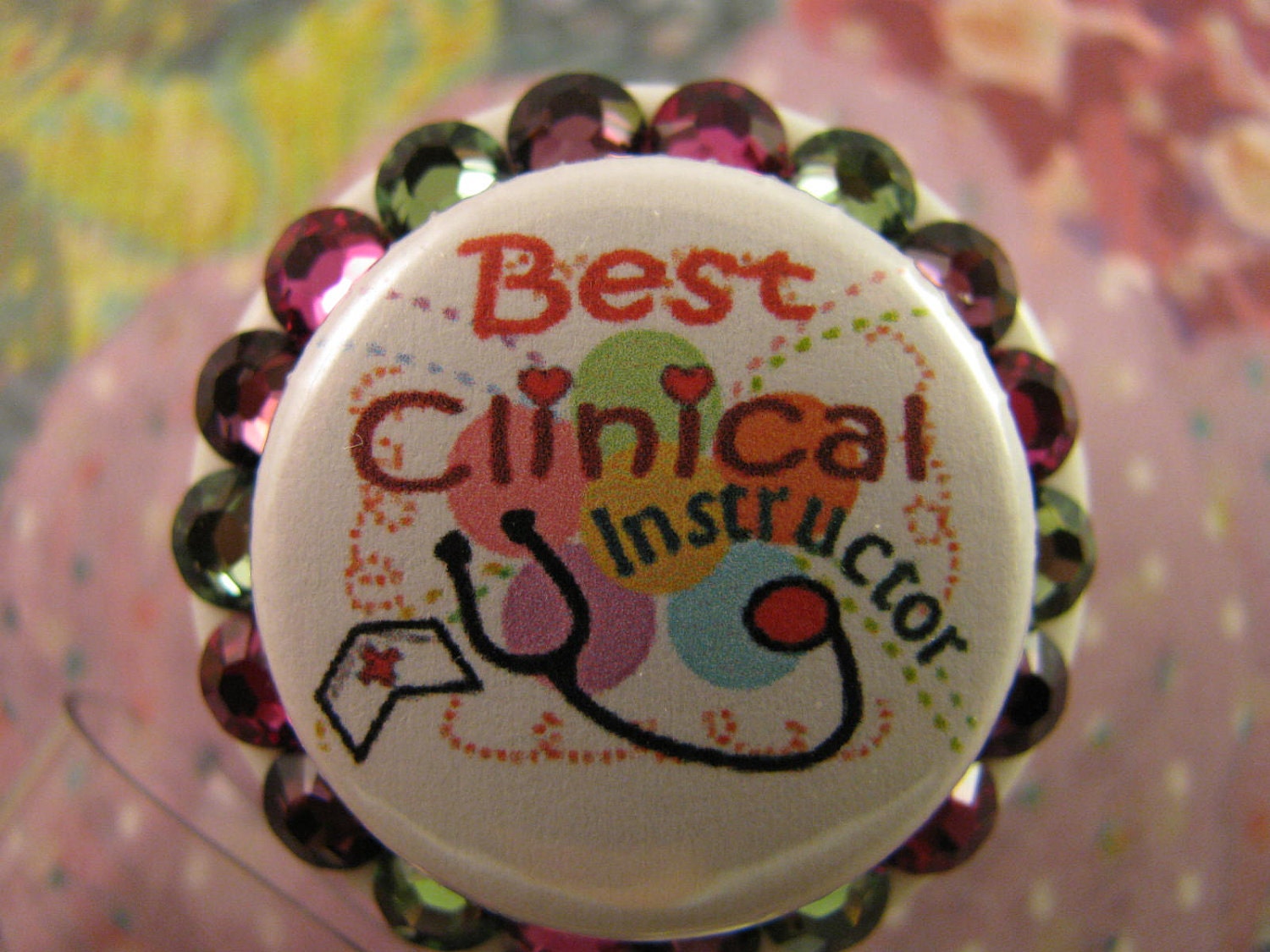 Clinical Nurse Instructor ID Badge Holder Retractable Reel