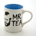 Mr T Mug Tea Cup Featuring Mr. T Turquoise Blue earthenware