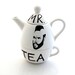 Mr. T  Tea Teapot, Tea For One,  By Lennymud on Etsy, available in white only