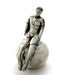 Nude Man Sculpture Small Desk Ceramic OOAK