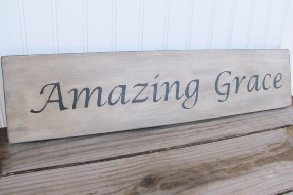 Items Similar To Amazing Grace Wood Sign On Etsy