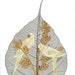 Valentine gift. No two leaf or leaf art exactly alike Handmade leaf art for your Valentine LOVE BIRDS
