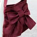 Burgundy Bow Bag / Purse w/ Adjustable Strap