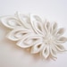 White Kanzashi Clip White Tsumami Kanzashi White Bridal Kanzashi Hair Clip Japanese Hair Clip Comet