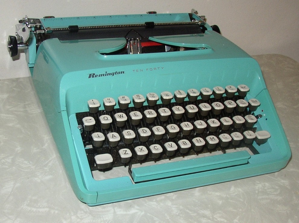Remington Turquoise Manual Typewriter SALE