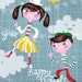find your happy thought... limited edition giclee print of an original illustration (8.5 x 11)