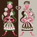 two sides of my heart... limited edition giclee print of an original illustration (8 x 8 in, 20 x 20 cm)