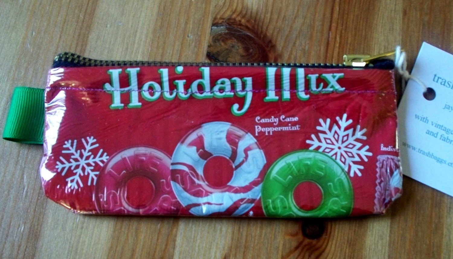 UPCYCLED HOLIDAY MIX LIFESAVERS christmas candy wrapper