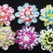 Random Mix of 3 inch Fused Fabric and Felt Flowers for Hair Clips - Set of 6 - Lot 4726