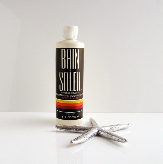 1970s sun tan lotion Bain de Soleil vintage by CoolVintageFinds