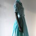 60s aqua cotton dress by Nan Leslie - NWT - Mad Men Betty - size 4/6 - Wamsutta Wampoise combed cotton original labels - 1950s 1960s retro