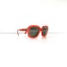 80s Givenchy sunglasses - Iris Apfel chic - ruby red with green lenses - style 1022 - like new - polarized hand made France