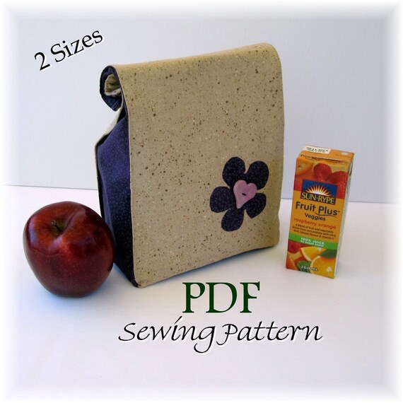 Classic LUNCH BAG Sewing Pattern PDF - Quick and Easy to Make - Free ...