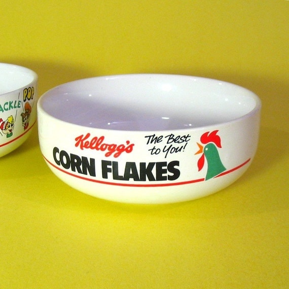 Nifty Kelloggs Cereal Bowls Snap Crackle Pop Rice