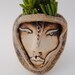 ceramic face planter garden mask succulent planter face wall pocket