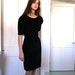 RESERVED FOR MAJA Bodycon Black Suede Mini Wiggle Dress