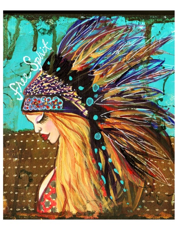  Free  Spirit ll Bohemian Girl Fine Art  Print 