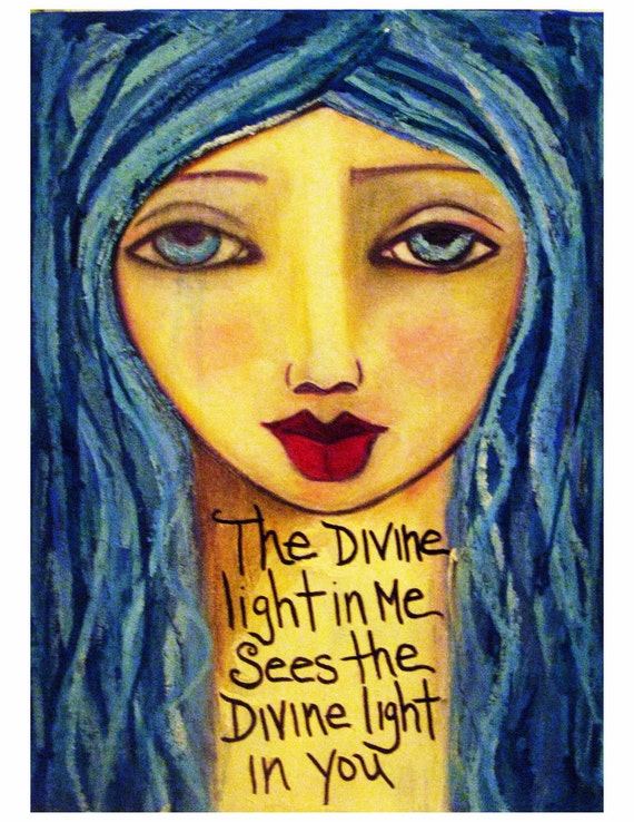 Divine Light Fine Art Print of Mixed Media by LisaFerranteStudio