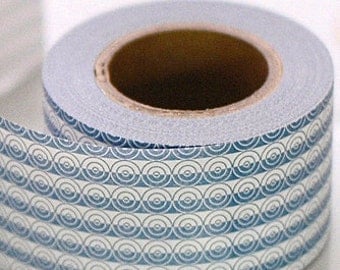 Classiky Craft Paper Tape - Blue Circles Mosaic - 30mm Wide