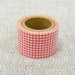 Kurashiki Fabric Masking Tape - Red Gingham Check - 30mm Wide