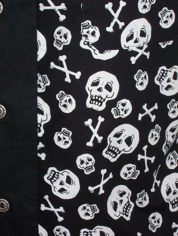 Men's Rockabilly Shirt Jac Skulls