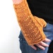 Sunny Mustard Yellow Hand Knit Fingerless Gloves