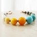 Yellow Sun, Robins Egg Blue, Grey and Ivory Stone Beaded Bracelet Europeanstreetteam Yellow Turquoise