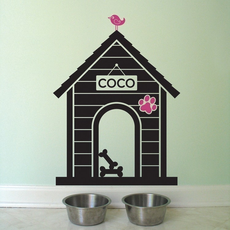 Dog House Vinyl Wall Art Decal Small Solid Design by graphicspaces