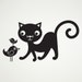 Cute Kitty Cat Vinyl Wall Art Decal Wall Sticker