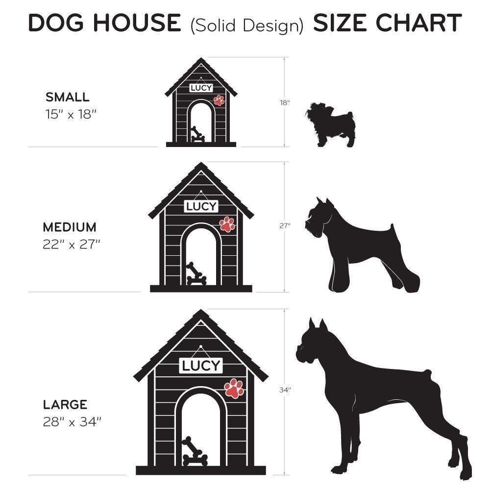 Dog House Vinyl Wall Art Decal Small Solid Design